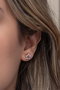 Heliophilia Silver Pendiente de Plata de Ley 925 con Oro Rosa y Circón